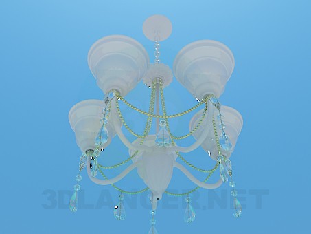 3d model Chandelier with porcelain ceiling paintings - preview 3d model Chandelier with porcelain ceiling paintings - preview