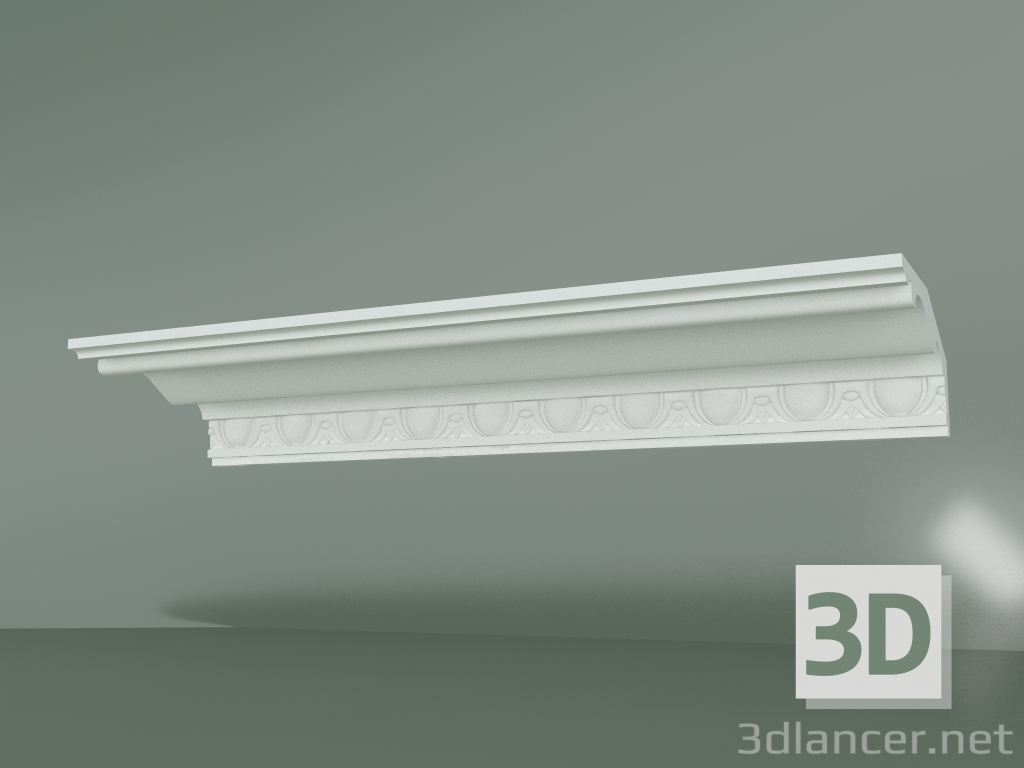 modèle 3D Corniche en plâtre avec ornement KV061 - preview