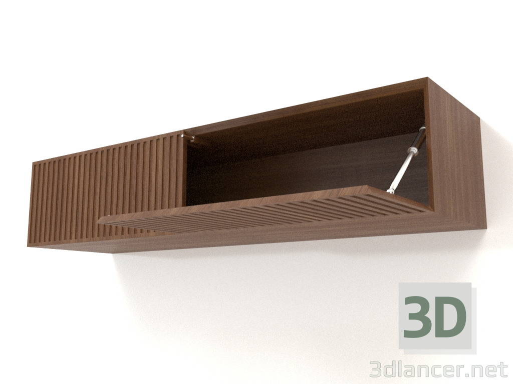 3 डी मॉडल हैंगिंग शेल्फ ST 06 (खुला दरवाजा) (1200x315x250, लकड़ी की भूरी रोशनी) - पूर्वावलोकन