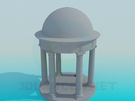 3d model Pergola with columns - preview 3d model Pergola with columns - preview