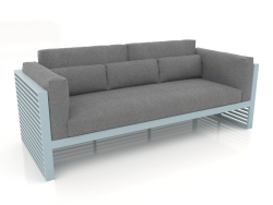 3-seater sofa with a high back (Blue gray)