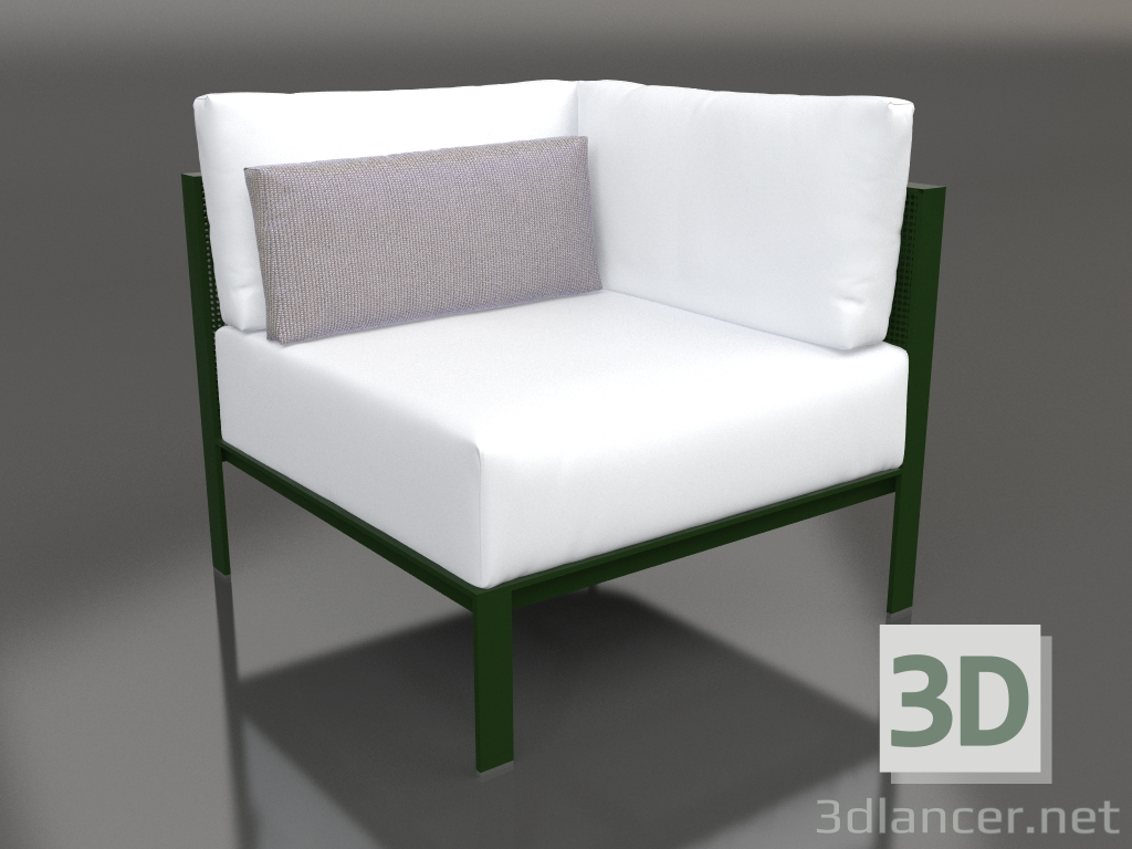 3D modeli Kanepe modülü 6. bölüm (Şişe yeşili) - önizleme
