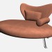 modèle 3D Chaise fleur 2 - preview