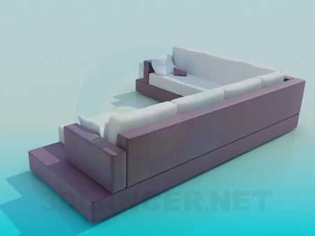 3d модель Диван угловой – превью 3d модель Диван угловой – превью