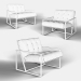 3d Navy velvet chair model buy - render