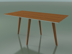 Rechteckiger Tisch 3504 (H 74 - 160x80 cm, M02, Teak-Effekt, Option 1)
