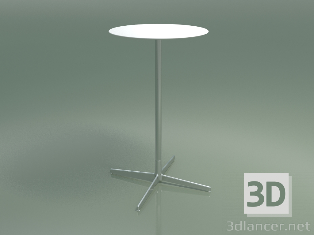 3D Modell Runder Tisch 5561 (H 103,5 - Ø 59 cm, Weiß, LU1) - Vorschau