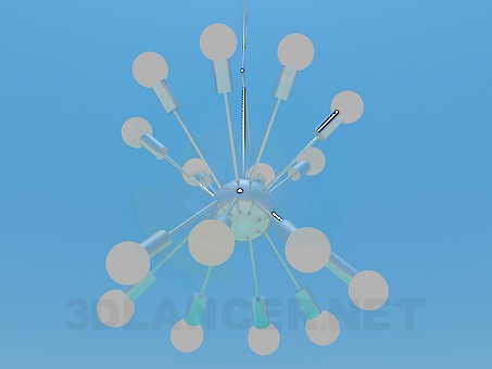 3d model Chandelier Art Nouveau - preview 3d model Chandelier Art Nouveau - preview