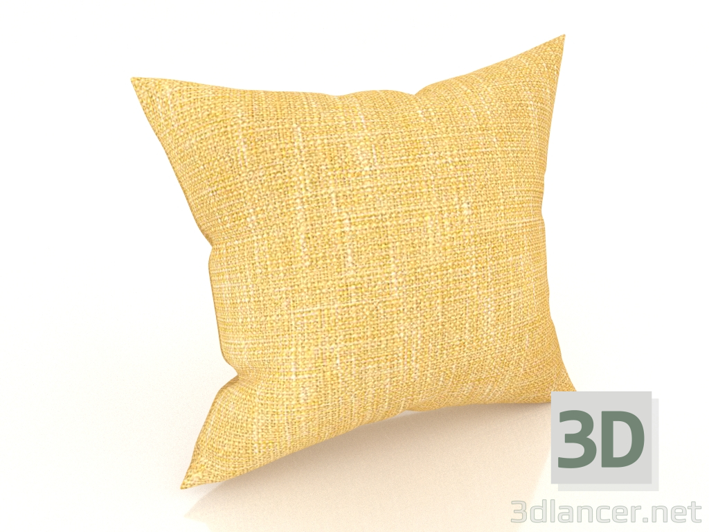 3D Modell Kissen Skandinavien (gelb) - Vorschau