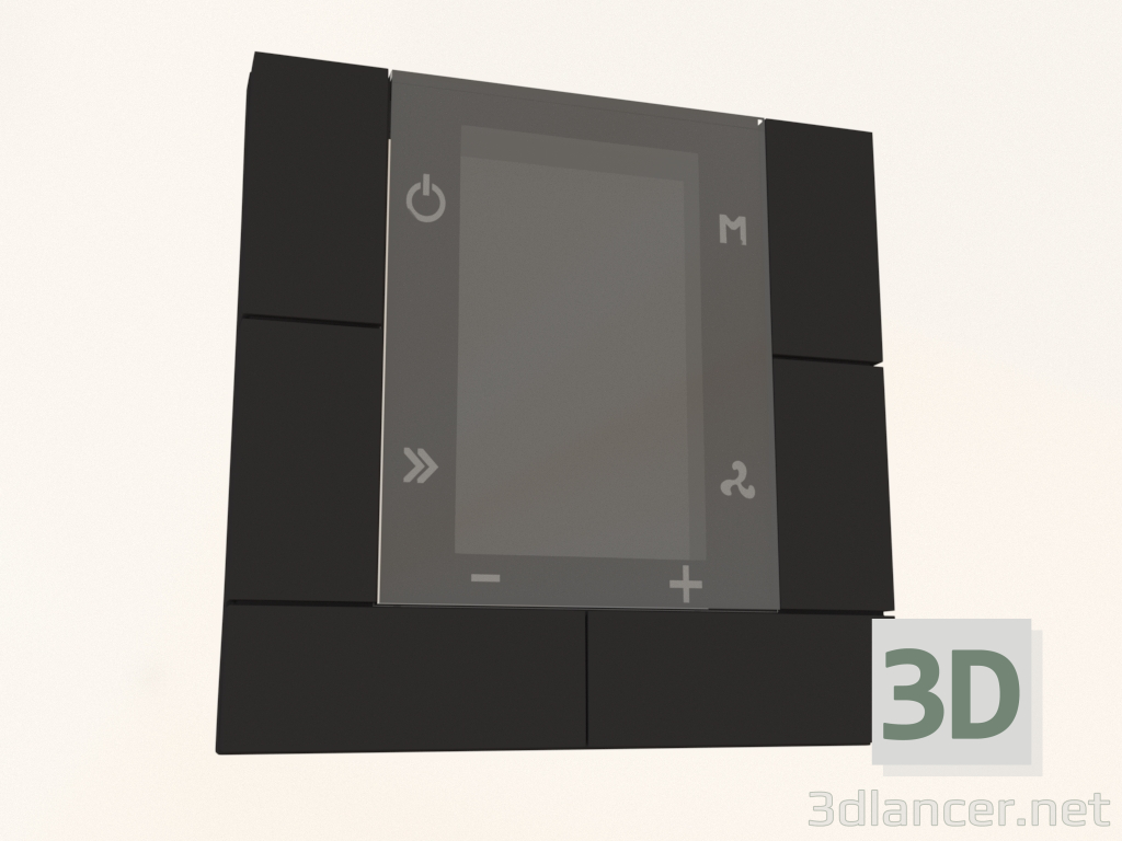 Modelo 3d Termostato multifuncional KNX (55 mm, cinza, DTPBGR040023) DKNX - preview