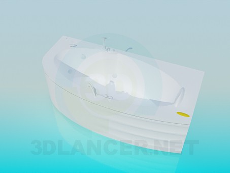 3d модель Зручна ванна-джакузі – превью 3d модель Зручна ванна-джакузі – превью