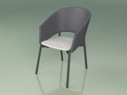 Cadeira confortável 022 (metal fumado, cinza, resina de poliuretano cinza)