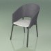 Modelo 3d Cadeira confortável 022 (metal fumado, cinza, resina de poliuretano cinza) - preview