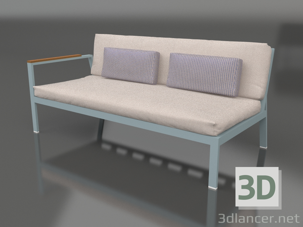 3d model Sofa module, section 1 left (Blue gray) - preview