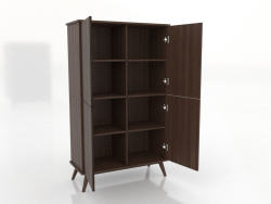 Armoire 5 1000x450x1650 mm (ouverte, noyer foncé)