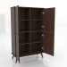 Modelo 3d Armário 5 1000x450x1650 mm (aberto, nogueira escura) - preview