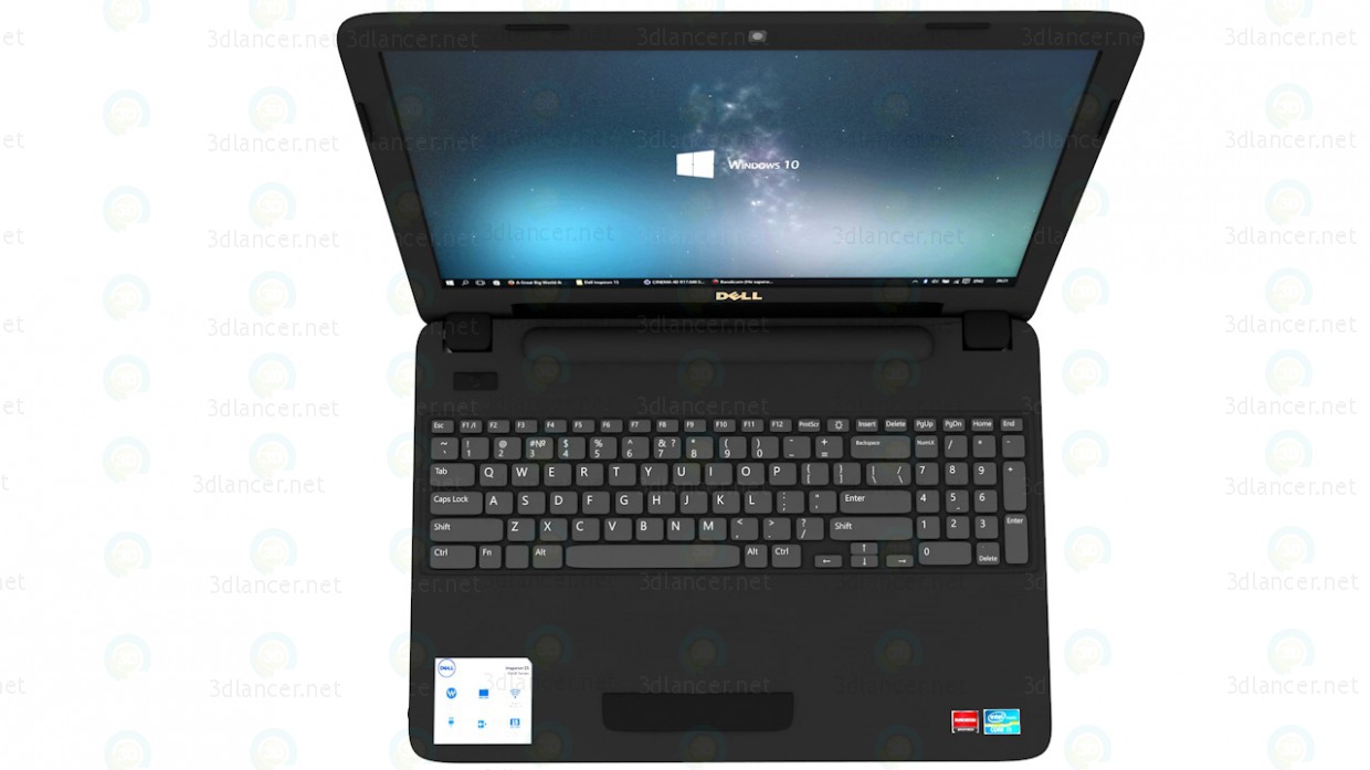 Portátil Dell Inspiron 15 (3521) 3D modelo Compro - render Portátil Dell Inspiron 15 (3521) 3D modelo Compro - render