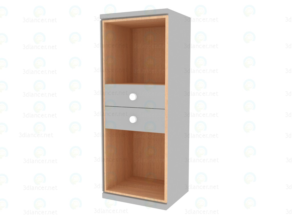 3d model Bookcase with drawers NM131_20-25 - preview