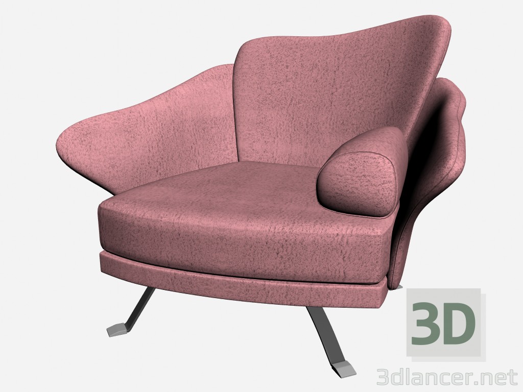 modèle 3D Chaise fleur 3 - preview