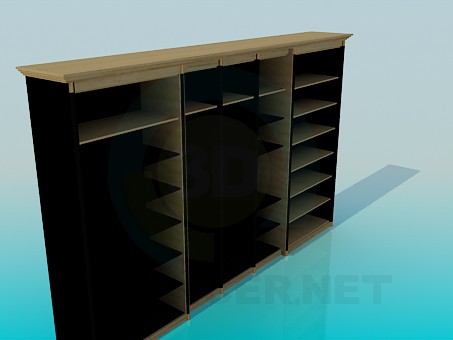 3d model Cupboard with shelves - preview 3d model Cupboard with shelves - preview
