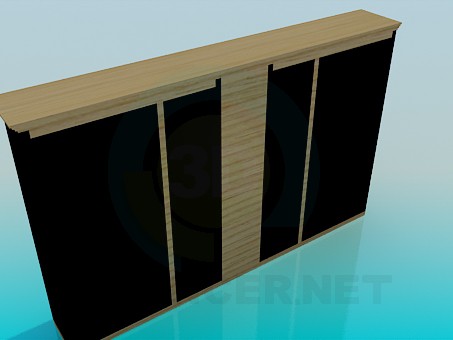 3d model Cupboard with shelves - preview 3d model Cupboard with shelves - preview