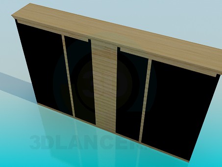 3d model Cupboard with shelves - preview 3d model Cupboard with shelves - preview