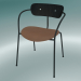 Modelo 3d Pavilhão para cadeiras (AV4, A 76cm, 52x56cm, Carvalho manchado preto, Couro - Cognac Silk) - preview