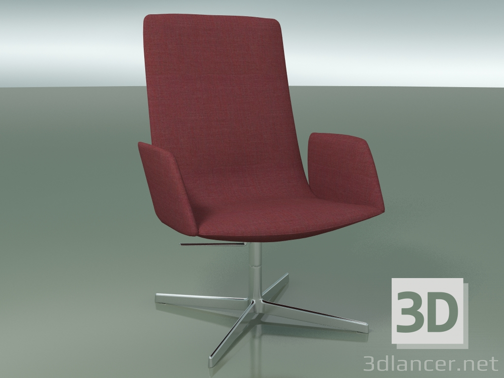 modello 3D Sedia per riposo 4904BR (4 gambe, con braccioli morbidi) - anteprima