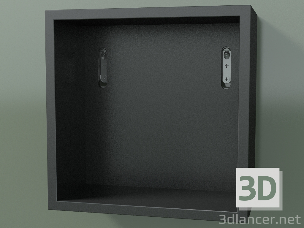 3d model Wall tall cabinet (8DUACA01, Deep Nocturne C38, L 24, P 12, H 24 cm) - preview