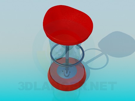 modello 3D Sgabello bar - anteprima