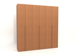 Kleiderschrank MW 02 Holz (2700x600x2800, Holz rot)