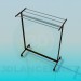 3d model Clothes hanger on casters - preview