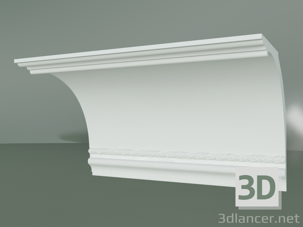 modèle 3D Corniche en plâtre avec ornement KV071 - preview