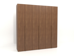 Wardrobe MW 02 wood (2700x600x2800, wood brown light)