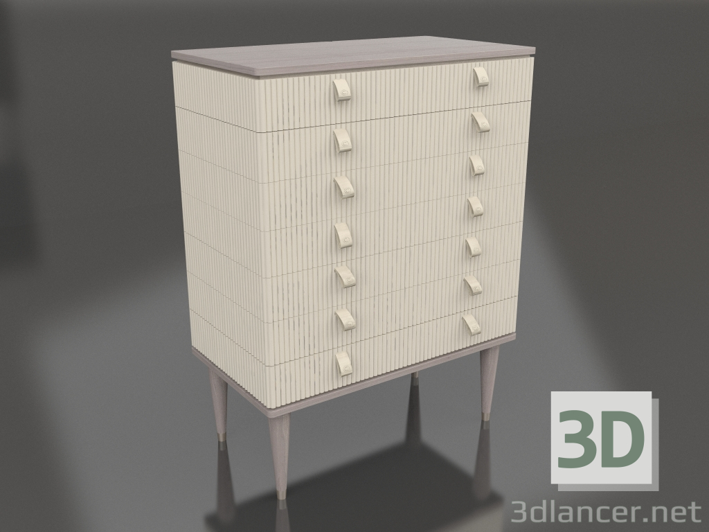 3d model High chest of drawers (C313) - preview
