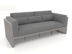 3-seater sofa with a high back (Quartz gray)