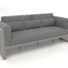 3d model 3-seater sofa with a high back (Quartz gray) - preview