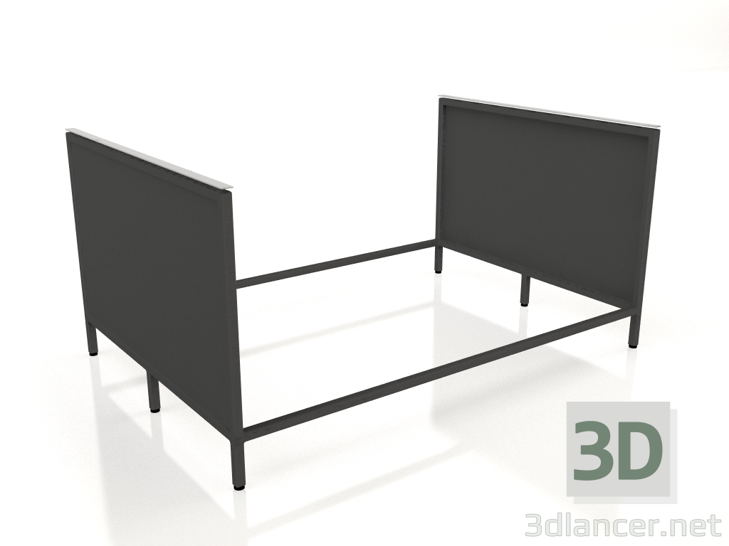 3D Modell Island V1 auf 120 Rahmen 1 (schwarz) - Vorschau