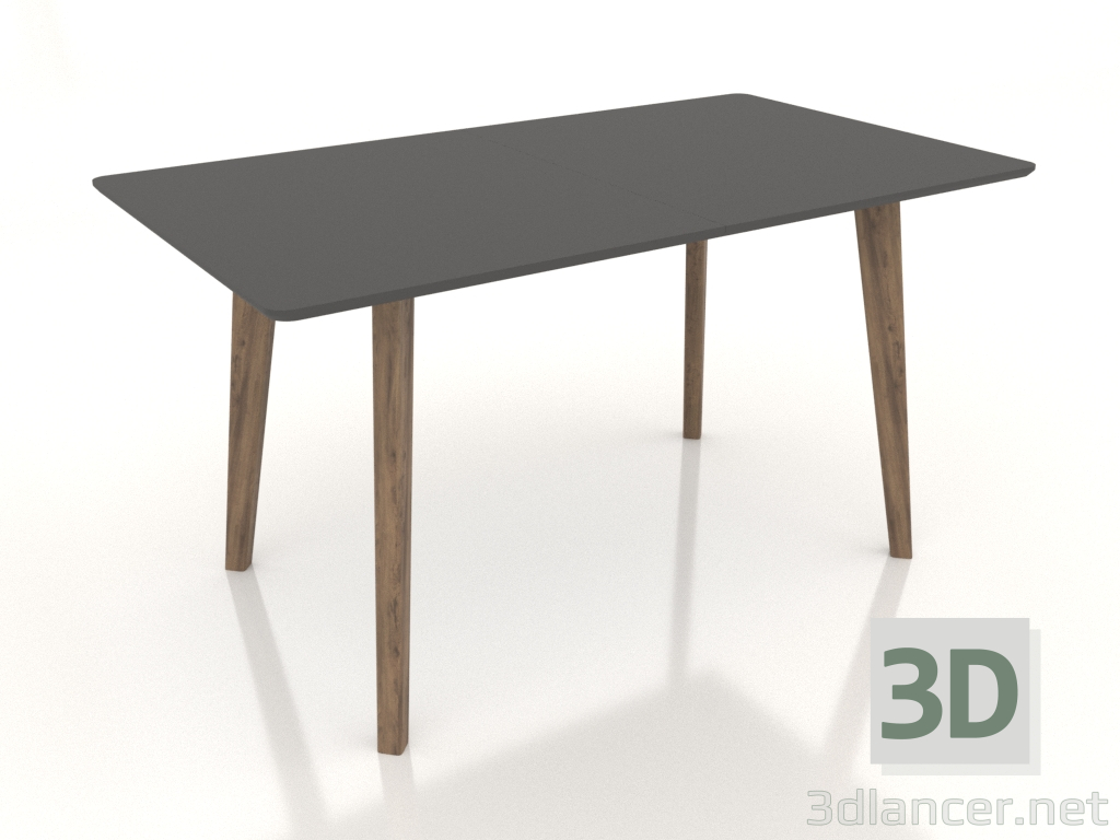 Modelo 3d Mesa de jantar nórdica (1400x800, concreto cinza) - preview