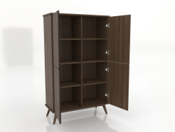 Cabinet 5 1000x450x1650 mm (open, lightened ash walnut)