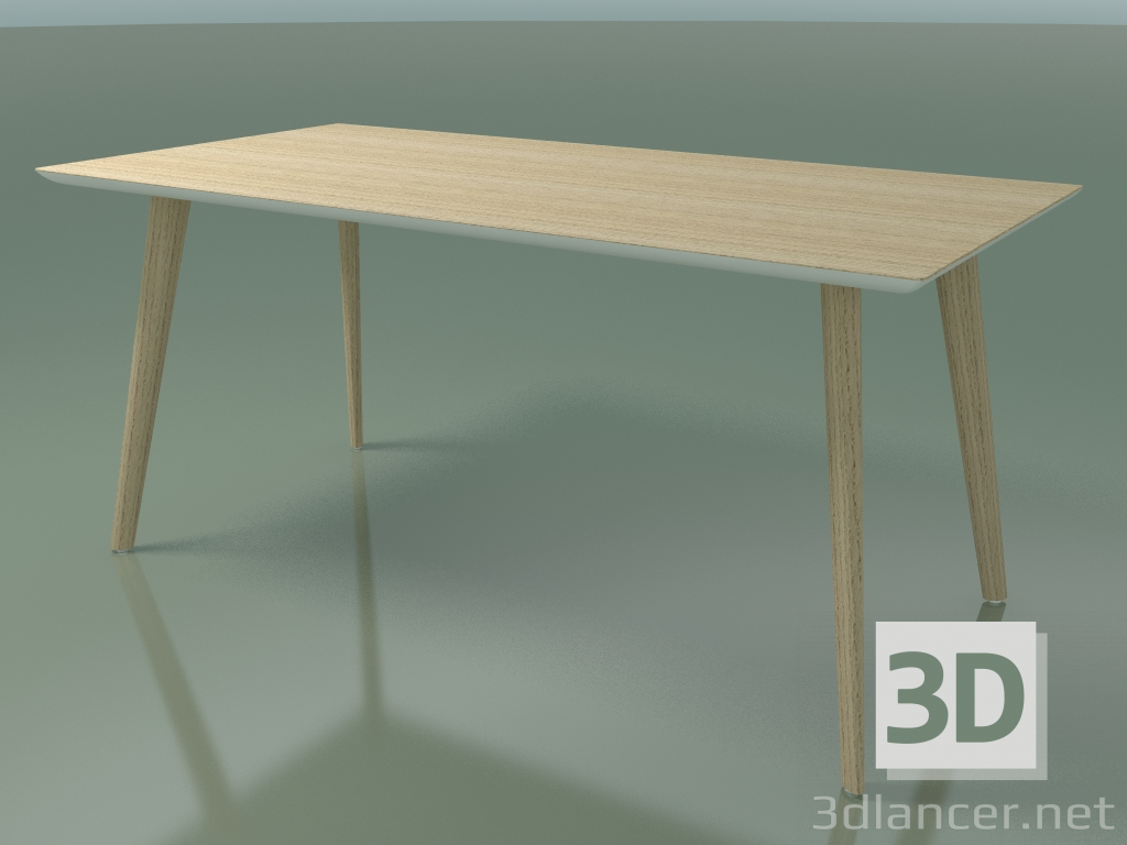 3D modeli Dikdörtgen masa 3504 (H 74-160x80 cm, M02, Ağartılmış meşe, seçenek 2) - önizleme