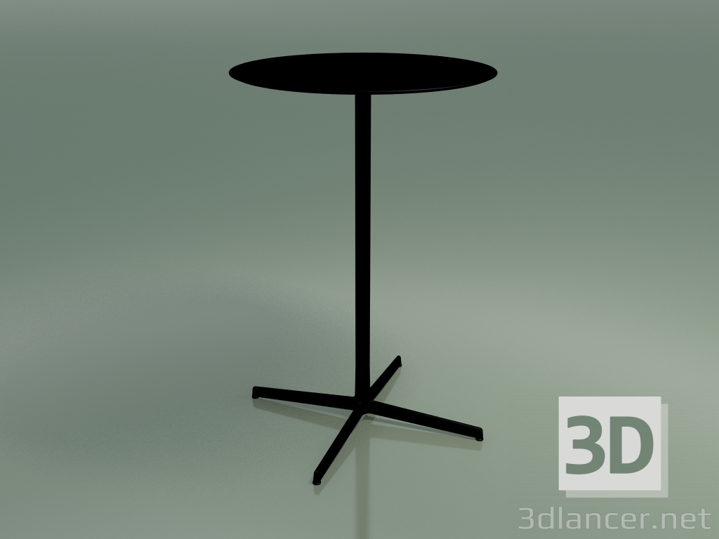 modello 3D Tavolo rotondo 5562 (H 103.5 - Ø 69 cm, Nero, V39) - anteprima