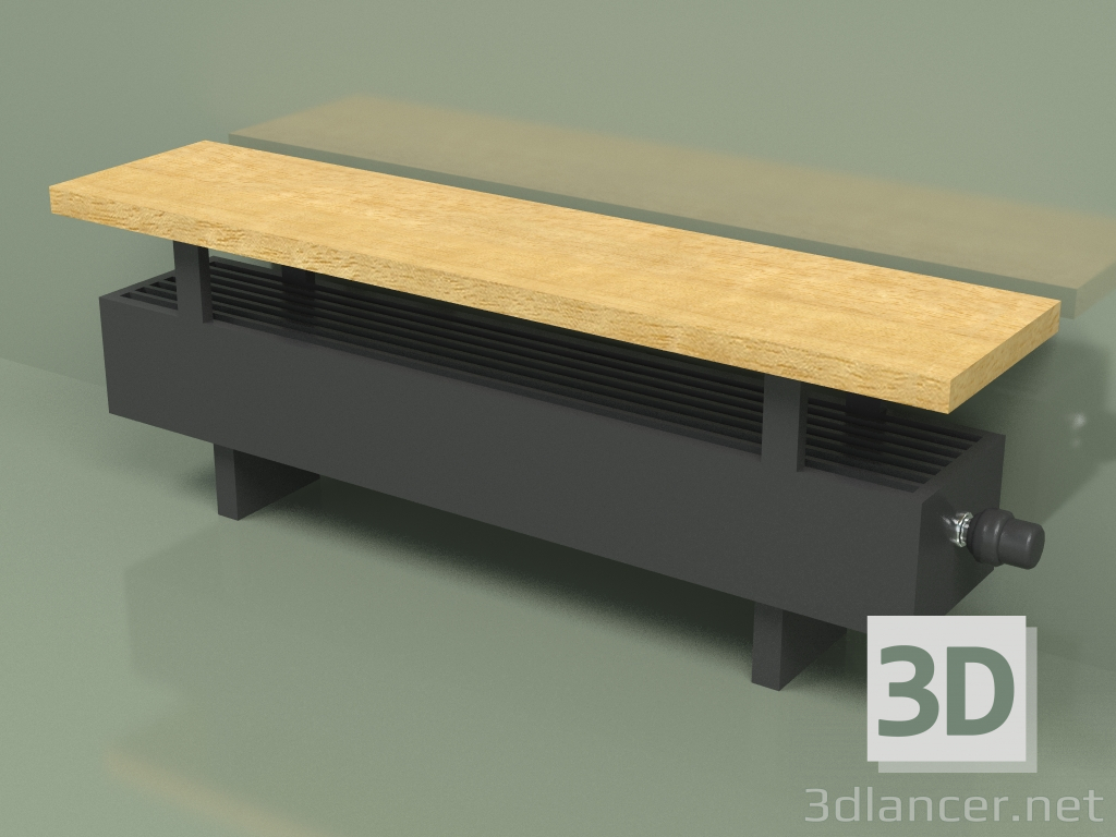 3D modeli Konvektör - Aura Bank (140x1000x186, RAL 9005) - önizleme