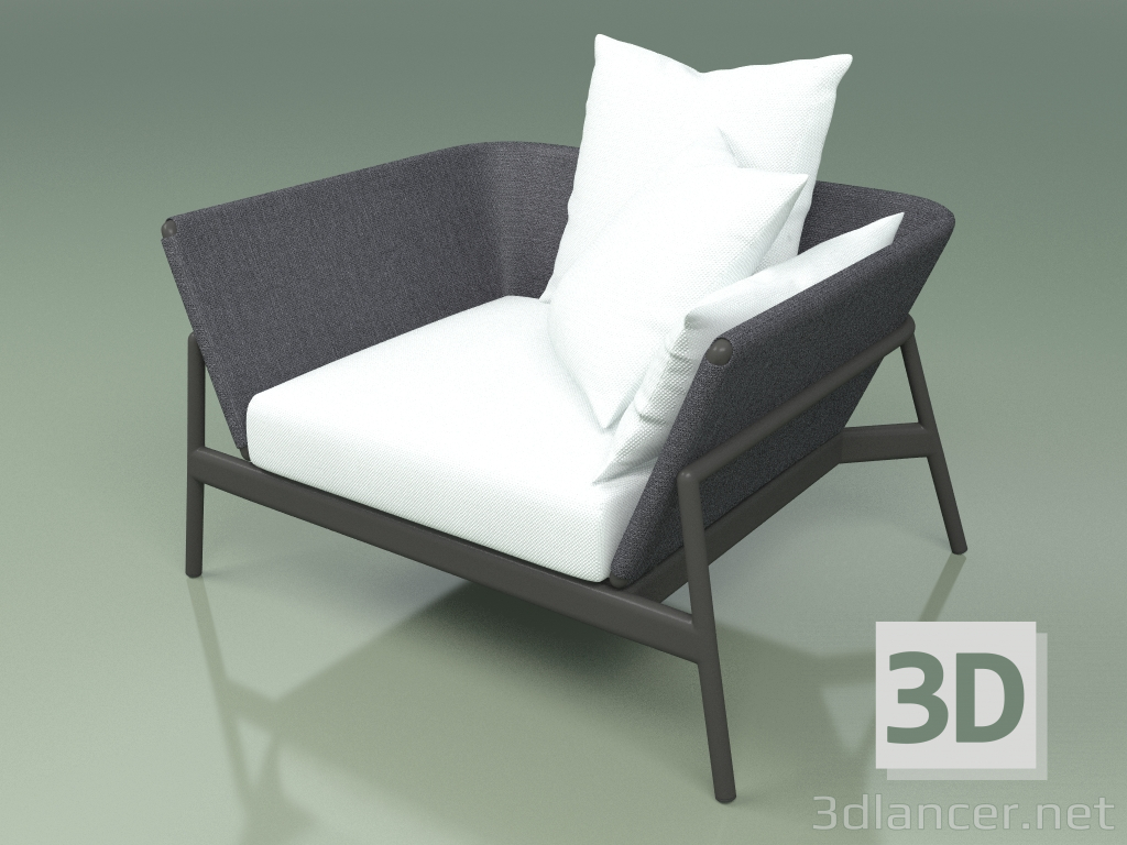modèle 3D Canapé 001 (Métal Fumé, Gris Batyline) - preview