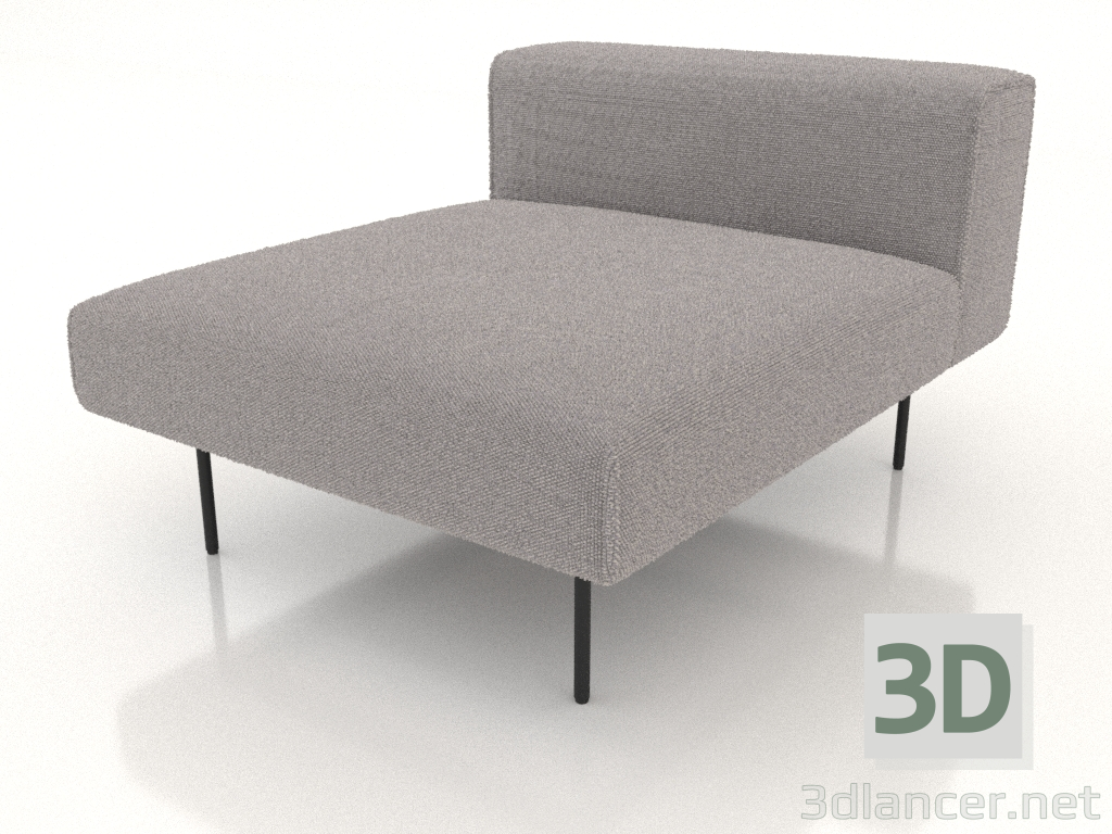modello 3D Modulo divano 1 posto - anteprima