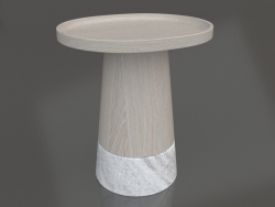 Coffee table KASTEL No. 2 (H 500 mm, CALCITE BIANCA “EXTRA”)