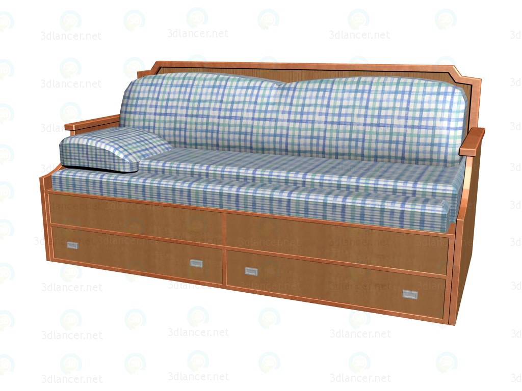 3d model Cama A902 - vista previa