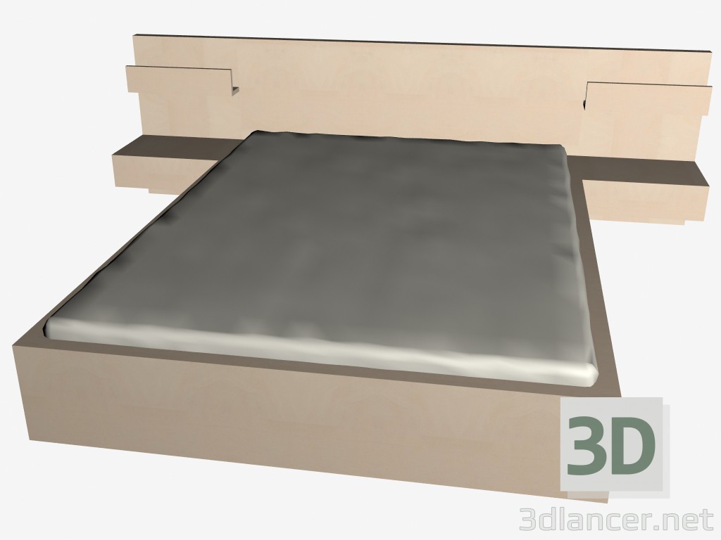 3d модель Кровать двуспальная Malm – превью