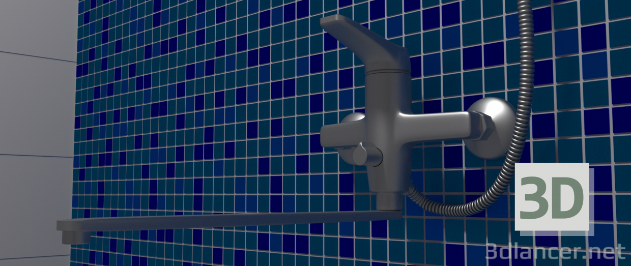 3D Küvet musluk modeli satın - render