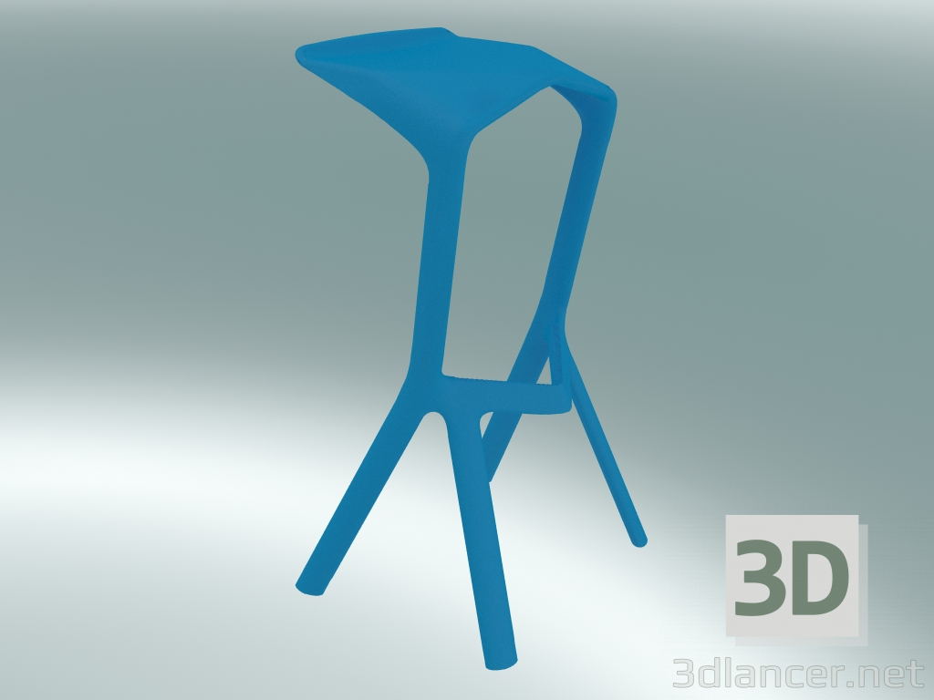 modello 3D Sgabello MIURA (8200-00, azzurro) - anteprima